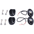 Miniatyrbilde 6 av 8: Par Rocklys Hvite 9LEDs IP68 Chassis Underglow Lampe Universell for Bil Lastebil ATV RZR UTV