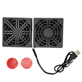 Miniatyrbillede 1 af 8: Computer Router Blæser med Støvdæksel USB Strøm Varmeafledning Værktøj til ASUS RTAC68U AC86U EX6200 Tengda AC15