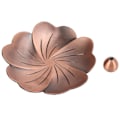 Miniatyrbillede 7 af 8: Røgelsespindholder Retro Elegant Unik Blomsterform Separat Design Rød Kobberfarve Røgelsespindholder