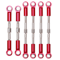 Pikkukuva 3 / 8: RC-metalliohjausvarsi Ohjausservolinkit Parallellitangot WLtoys 144001 124018 124019 1/14 RC-autolle Punainen