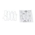 Miniatyrbilde 3 av 8: Klart Stempelsett Unik Form Dekorativ Transparent Mal Preging Kutte Die Sett for DIY Scrapbook Håndverk