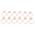 Miniatyrbillede 7 af 8: 12 stk. Guldfarvede papirclips, unikt ringdesign, førsteklasses metal, rustfri, holdbare, bred anvendelse, falmer ikke, søde papirclips