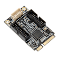 Pikkukuva 8 / 8: Mini PCIE - USB3.0 Etupaneelin Lisäkortti, Kaksi 19PIN 5Gbps USB Hot Swap -lisäkorttia Windows XP 2003:lle ja OS X 10.8:lle tai uudemmalle