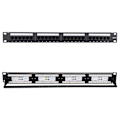 Miniatyrbild 4 av 8: 24 Portars Monterbar Data Patch Panel Höghastighets CAT6 CAT-6 Nätverkskabel Rack