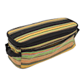 Miniatyrbilde 7 av 8: Camping Kokekar Holder Etnisk Stil Lerretet Multifunksjonell Grønn Stripe Designet Servise Oppbevaringspose for Utendørs Reise