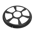 Miniatyrbillede 3 af 8: Højttalerbeskyttelse Mesh Netgitter Cirkel Rund Beskyttende Sort Støvtæt Subwoofer-tilbehør