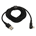 Miniatyrbillede 7 af 8: Opladerkabel til iPhone 90 Grader 2 Meter Hurtig Opladning 2.4A Kabel Sort