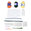 Miniatyrbillede 1 af 8: Håndstrikket Buket Materialesæt Fint Håndværk Kunstig Blomsterbuket Materialer DIY Garn Buket Kit til Pigegave 6 Tulipaner 3 Hvide Tusindfryd