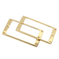 Miniatyrbillede 3 af 8: 2 STK Elektrisk Guitar Pickup Ramme Zink Legering Flad Humbucker Pickup Monteringsring Cover 4x4mm Guld