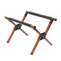 Miniatyrbillede 2 af 8: Foldbar Køleboks Stativramme Aluminium Legering Justerbar Foldbar Bærbar Udendørs Camping Isboks Stativ Holder Træ Korn Farve