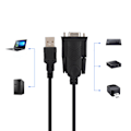 Pikkukuva 6 / 8: USB 2.0 - RS232 sarjaporttikaapelin muunnin DB9 yleismallin naarasliitinkaapeli 1,5 m