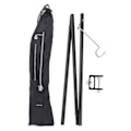 Miniatyrbillede 1 af 8: Campinglygte Stativ Aluminiumlegering Foldbar Lampestang med Enkel Krog med Opbevaringspose til Camping