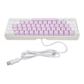 Miniatyrbild 2 av 8: Speltangentbord USB 61 Tangenter Ergonomisk Kontrastfärg 6 RGB Bakgrundsbelysningslägen Trådbundet Tangentbord för Dator Bärbar Dator Vit Lila
