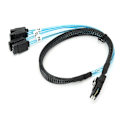 Miniatyrbilde 1 av 8: G0101 Mini SAS-kabel 36P SFF-8087 til 4SATA Server Datakabel Datatilbehør