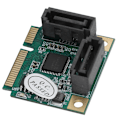Miniatyrbillede 8 af 8: Mini 2 port PCI-e PCI til SATA 3.0 6Gbps Konverter Harddisk Udvidelseskort til Windows
