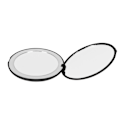Miniatyrbillede 7 af 8: 3,5 tommer LED-spejl 1X 10X forstørrelse dobbeltsidet makeup-spejl til hjemmet rejse indbygget batteri sort