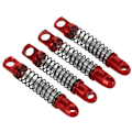 Miniatyrbillede 8 af 8: 4 sæt metal forreste bageste støddæmper til WPL D12 1/10 RC bil opgraderingsdele Rød