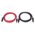 Pikkukuva 1 / 8: 2 kpl 12AWG 4mm² Aurinkopaneelien jatkokaapeli Musta Punainen Aurinkoadapterin jatkokaapeli Naaras-Urosliittimellä 1000VDC 3 m / 9,8ft