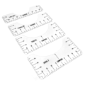 Miniatyrbild 3 av 8: 4PCS T-shirt linjal guide verktyg för vuxna ungdom småbarn spädbarn kläd mätlinjal transparent