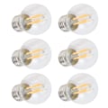 Miniatyrbillede 3 af 8: 6 stk. G45 E27 LED-pære Transparent dæmpbar glødetrådspære til lysekrone bordlamper varmt lys 4W 220V