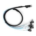 Miniatyrbilde 2 av 8: Harddisk Kabel Datatilbehør Serverkabel Mini SAS 36-Pin TIL 4SATA 90° 0,5-Meter 0,5 meter