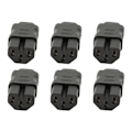 Miniatyrbillede 8 af 8: 6 stk. IEC320 C8 til IEC320 C15 Strømadapter IEC320 Han C8 til Hun C15 Strømstikadapter til PDU Chassis UPS Stikkontakt