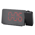 Miniatyrbild 3 av 8: LED-projektorväckarklocka med FM-radio Snooze-funktion 4 bakgrundsbelysningsstyrka för sovrumskontor