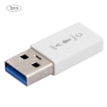 Miniatyrbild 2 av 8: 3 st USB3.0 Hane till Typ C Hona Adapter Kontakt Universal Elektronisk Omvandlare (Vit)
