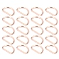 Miniatyrbild 7 av 8: 20 st D-ringar 4x38x23mm Stark Struktur Brett Använd Elegant Utseende DIY Hantverk för Väskor Plånböcker Armband Guld