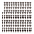 Miniatyrbilde 5 av 8: 200 Sett Monk Nagle Høyglans 8x6mm Utsøkt Håndverk Lær Chicago Skruer Spiker for DIY Klær Vesker Sko Sølv Svart