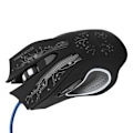 Miniatyrbilde 4 av 8: Kablet Mus LED Lysende 6 Tasters USB Hjemmekontor Gaming Universell Datatilbehør X11Svart