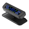 Miniatyrbild 6 av 8: Solcellsdriven Däcktrycksövervakningssystem LCD-display Bil TPMS med Extern Sensor Klocka Design