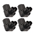 Miniatyrbillede 7 af 8: 4 stk. IEC320 C6 til IEC320 C13 Strømadapter Plug and Play C6 til C13 Højre Vinkel 90 Grader Strømadapter til UPS PDU Server