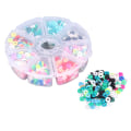 Miniatyrbillede 3 af 8: 1200 stk. flade lerperler 6 mm pulserende rige farver Vandtætte falmeløse lette polymerlerperler til gør-det-selv-armbånd Halskæde