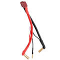 Pikkukuva 1 / 8: RC-auto T-liitin naaras 90° 4MM bana-liitin uros -kaapeli 2 mm päällä RC-liitäntäjohto 2S 7,4V litiumakulle