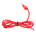 Miniatyrbild 3 av 8: 4 mm bananplugg hane till hane testledning lödfri mässing elektrisk testkabel J.70005Röd