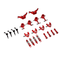 Miniatyrbild 2 av 8: Aluminiumlegering RC Car Upgrade Parts Kit Stötdämpare CVD Drivaxel Fram Bak Styrkopp för WLtoys K969 1/28 RC Car Red