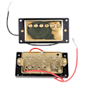Miniatyrbillede 6 af 8: Elektrisk guitar pickup metal dobbelt spole til LP sort ramme pickup guitar dele erstatning guld
