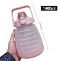 Pikkukuva 4 / 8: 1400 ml:n suurikokoinen vesipullo oljella ulkoilmakäyttöön
