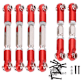 Pikkukuva 1 / 8: Alumiininen Camber Link -säädettävä Camber Link -linkki stavändillä ARRMA Senton 1/10 RC-autolle Punainen