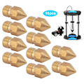 Miniatyrbillede 4 af 8: 10 stk. MK8 Messing Ekstruder Dyse til 3D Printer CR-10 A8 1,75 mm/0,4 mm