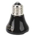 Miniatyrbillede 2 af 8: Keramisk krybdyr varmelampe pære mini infrarød varme keramisk amfibie varmelampe til firben krybdyr 220V‑240V 25W sort