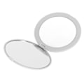 Miniatyrbillede 4 af 8: 3,5 tommer LED Makeup Spejl Bærbar 1X 2X Forstørrelse 6500K Foldbar Håndholdt Dobbeltsidet Oplyst Spejl til Rejser Hvid
