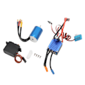 Miniatyrbild 2 av 8: 2435 4500KV Borstlös Motor 25A ESC 2.2kg Metall Servo Set för Traxxas för HSP för Wltoys 1/16 1/18 RC Bilar