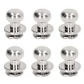 Miniatyrbild 2 av 8: 200 Set Munknit Högglans Glattare 10x8mm Utsökt Hantverk Läder DIY Hantverksmaterial för DIY Kläder Väskor Silver