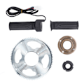 Miniatyrbilde 4 av 8: 80T 25H 54mm Sykkelkrans Svinghjul Adapterkontakt Vridgassgrep for landeveissykkel