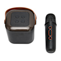 Miniatyrbillede 7 af 8: Karaoke Maskine Stereo RGB Lys Bærbar Bluetooth Højttaler med 1 Mikrofon til Hjemmefest Sort