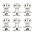 Miniatyrbild 4 av 8: 200 Set Munknit Högglans Glattare 10x8mm Utsökt Hantverk Läder DIY Hantverksmaterial för DIY Kläder Väskor Silver