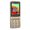 Miniatyrbilde 5 av 8: T 758 GSM Ulåst Mobiltelefon 2.8 Tommers Skjerm 3200mAh Batteri Stor Knapp Høy Volum Mobiltelefon for Seniorer 100‑240V Gull EU Plugg