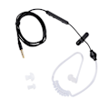 Miniatyrbillede 8 af 8: In ear Headsets Air Tube Sikkerhedsøretelefon med Mikrofon til IOS til Android Sort Kabel Hvid Tube